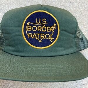 Unisex VTG US Border Patrol Green Patch Logo Snapback One Size Made in USA Truck